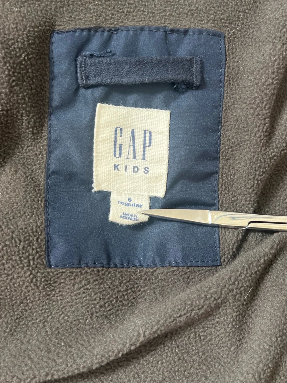 GAP Kids Warmest Puffer Jacket Navy Blue Quilted Hooded Winter Coat Size S 6 7